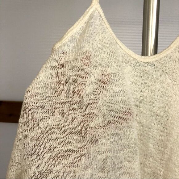 NWT UO Kimchi Blue  Cream Flowy Semi-Sheer Summer Knit Tank Top Sz XS - Picture 3 of 6